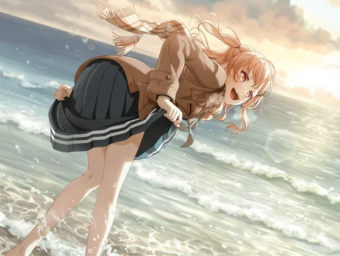 冬天的海，很冷