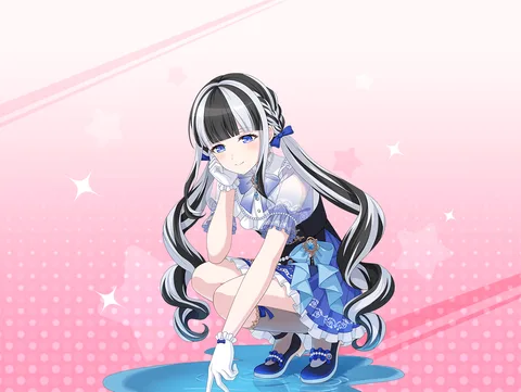 蓝花鼠尾草的少女